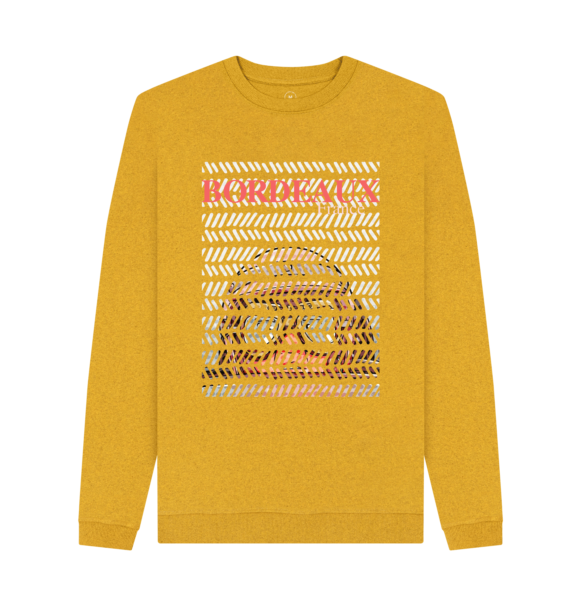Sunflower Yellow Recycled Printed Sweater Front