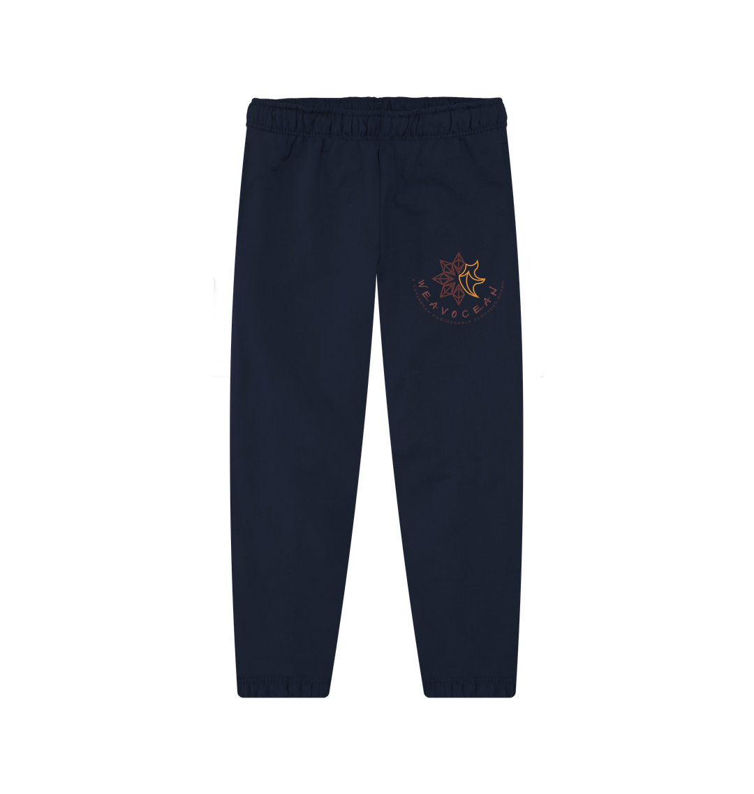 Navy Printed Womens Joggers