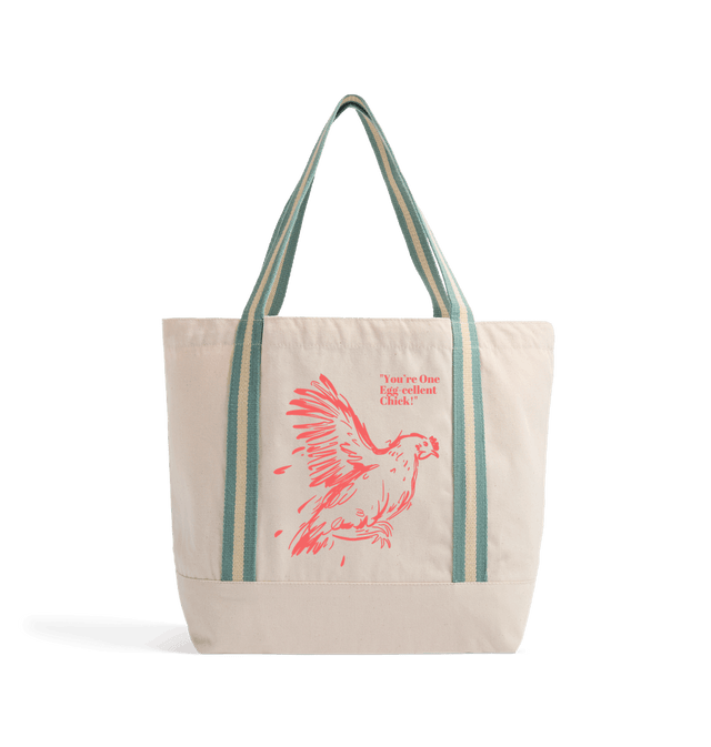 Natural/Sage Green BEACH CHICK BAG