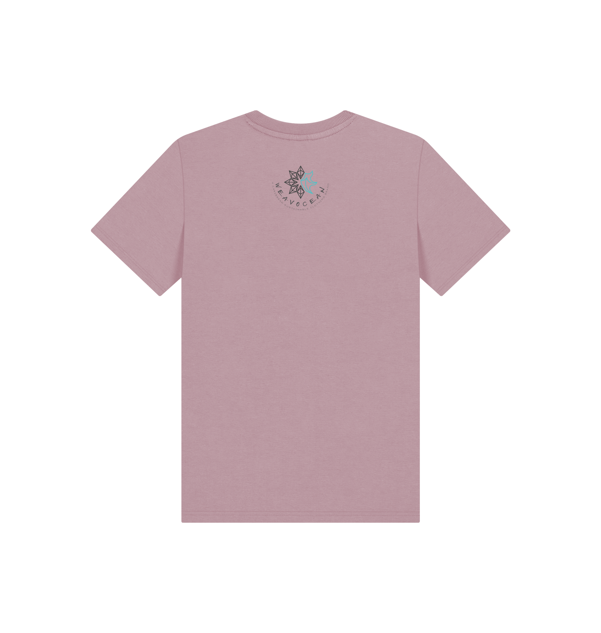Mauve Printed Kids T-Shirt Back