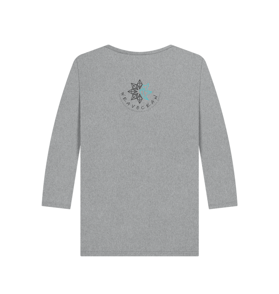 Athletic Grey Printed Long Sleeve T Shirt Back
