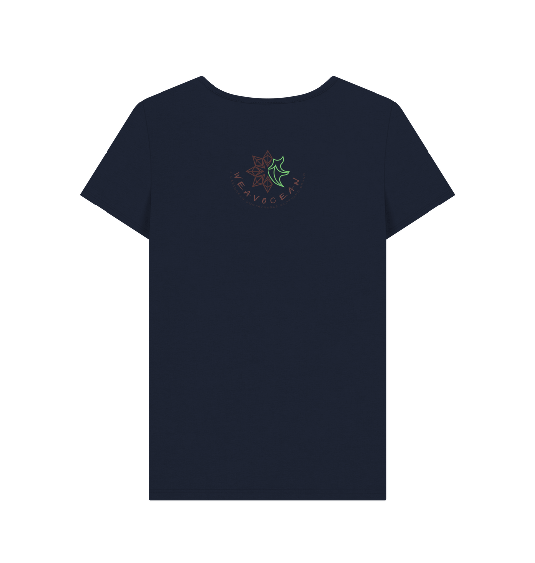 Navy Blue Printed T-shirt Back