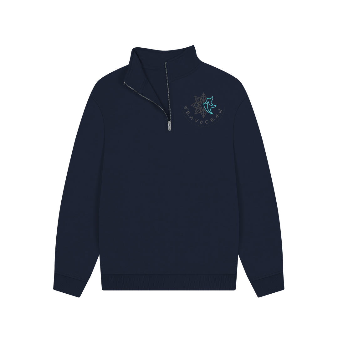 Navy Printed Sweater