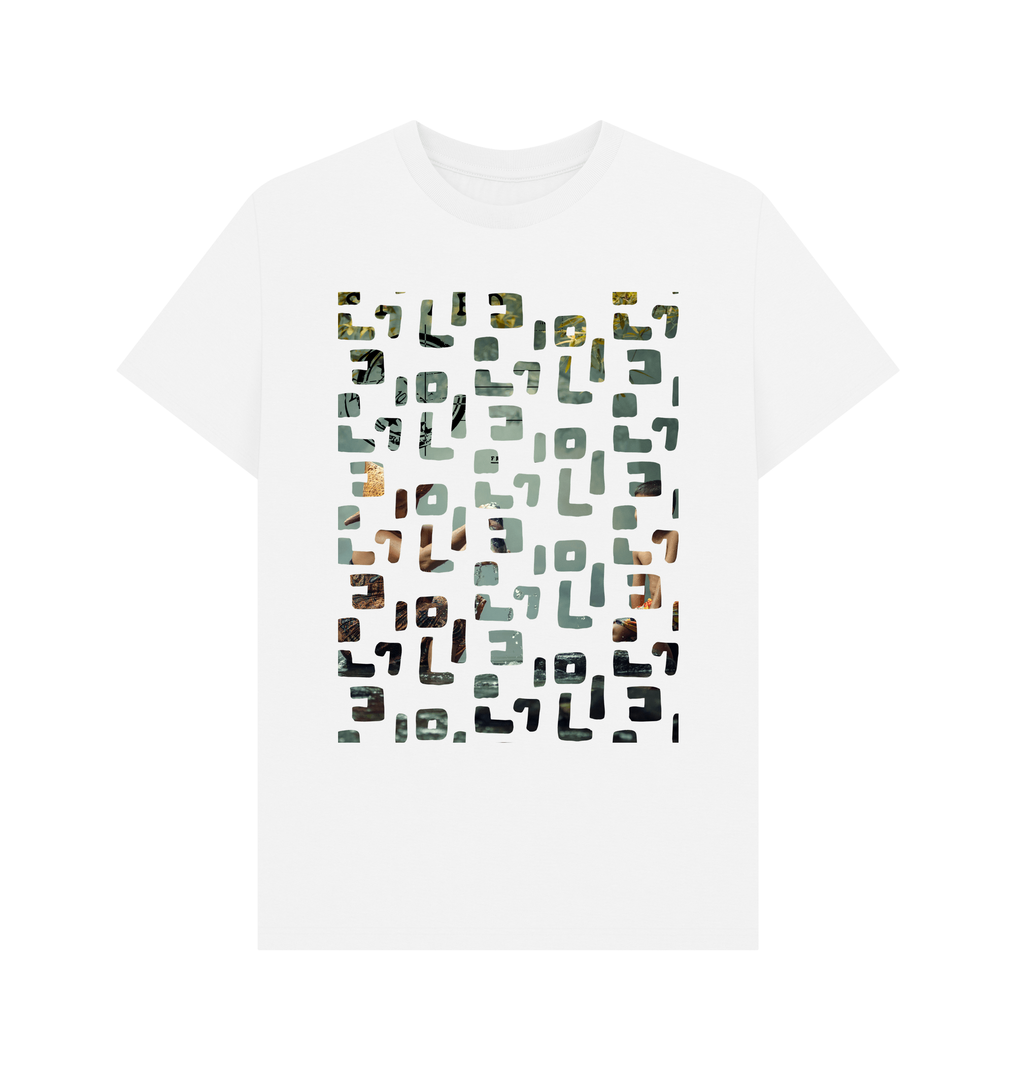 White Printed T-shirt Front