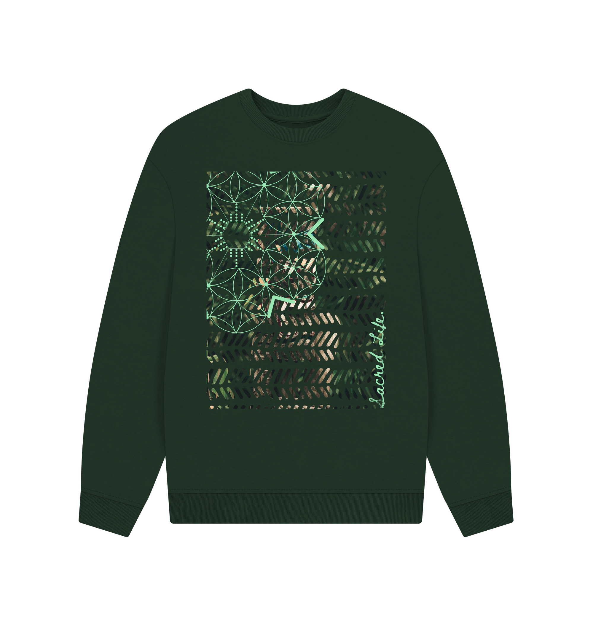 Evergreen Printed Sweater Front