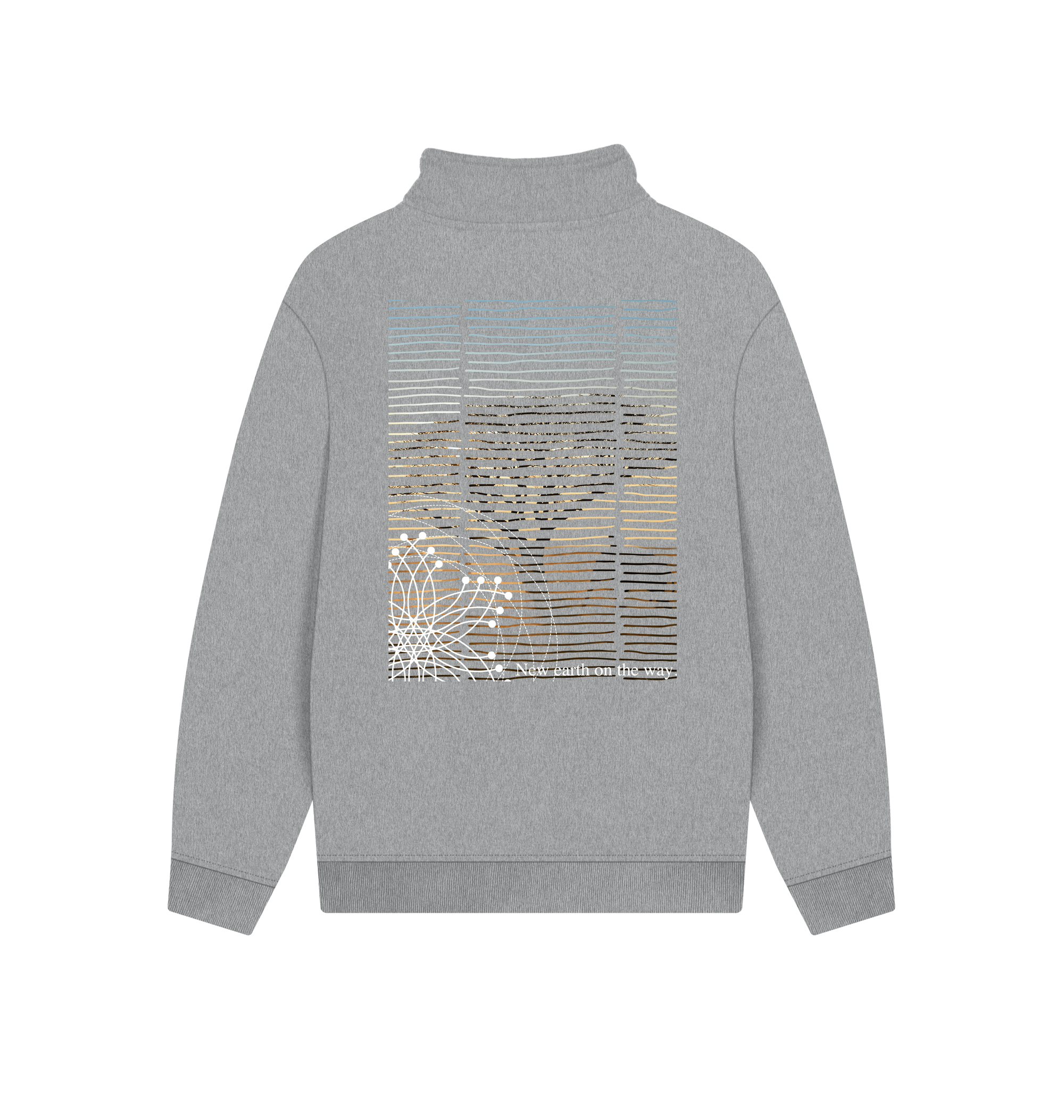 Athletic Grey Printed Sweater Back