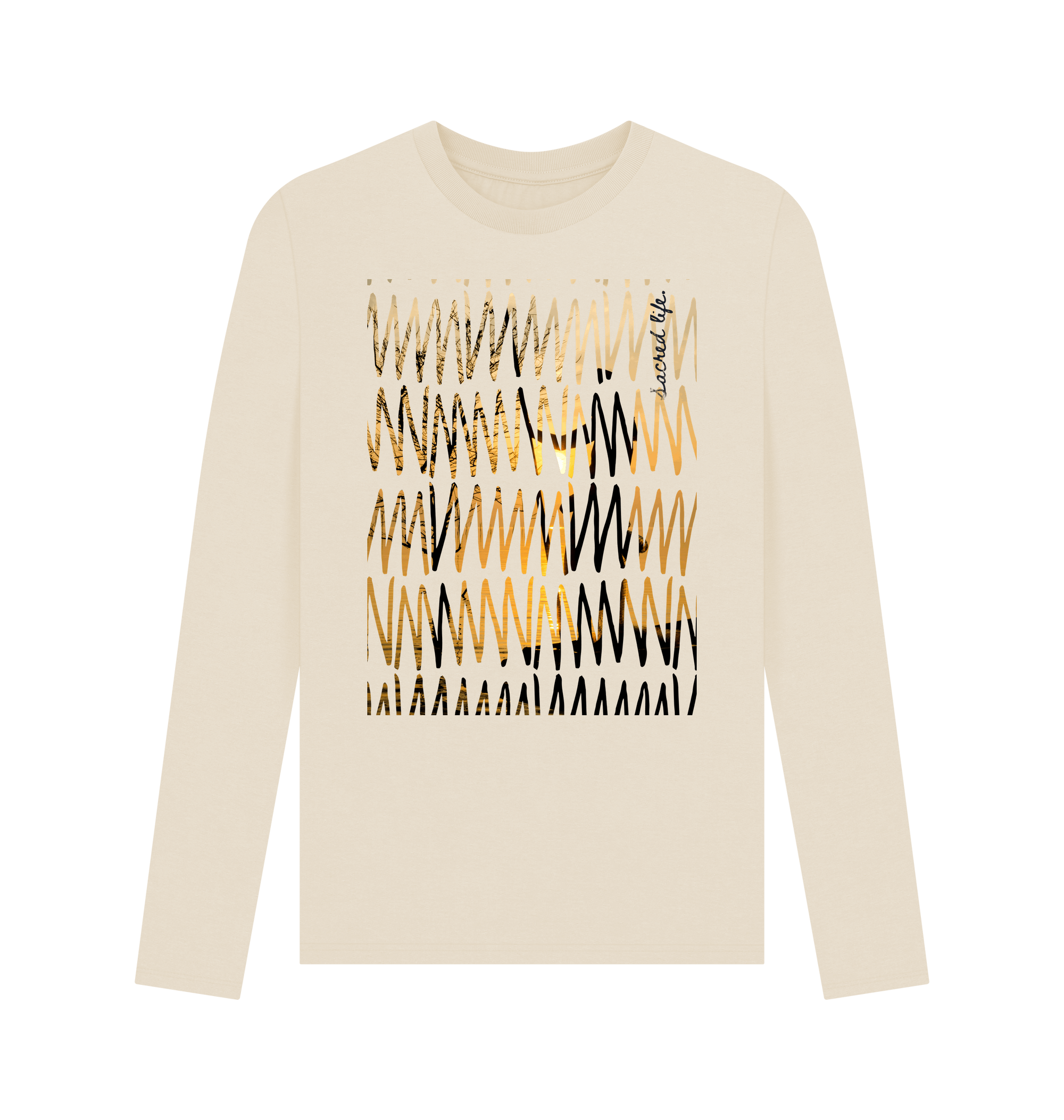 Oat Printed Long Sleeve T Shirt Front