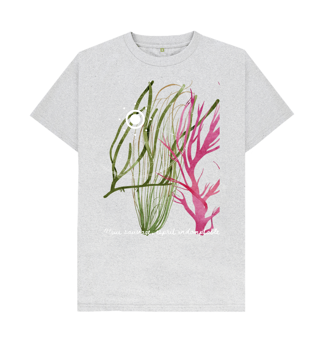 Grey Recycled Printed T-Shirt Front