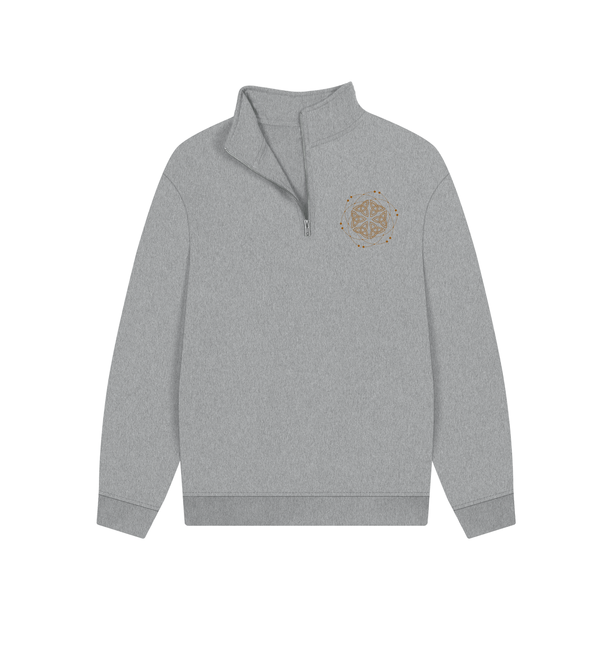 Athletic Grey Printed Sweater Front