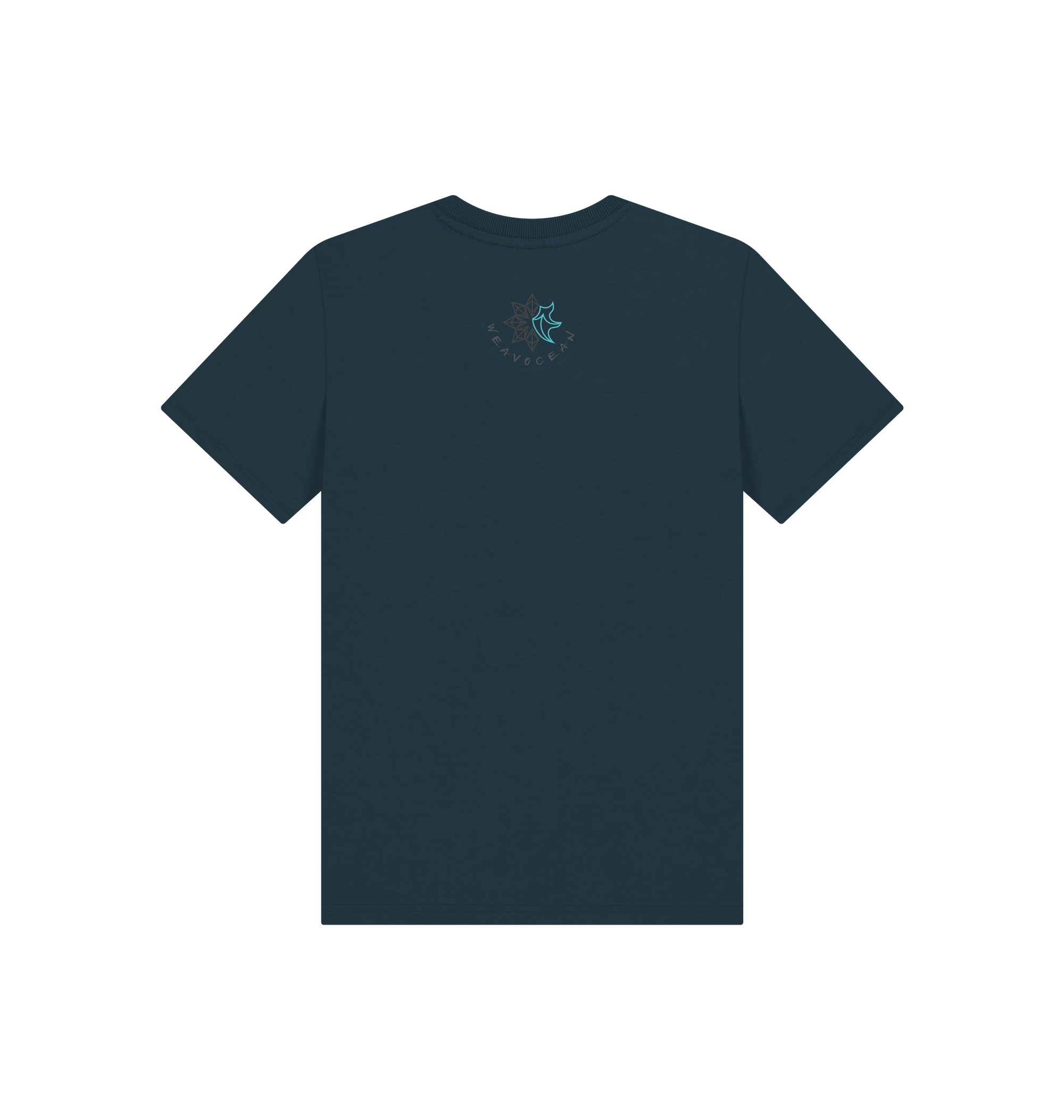 Denim Blue Printed Kids T-Shirt Back