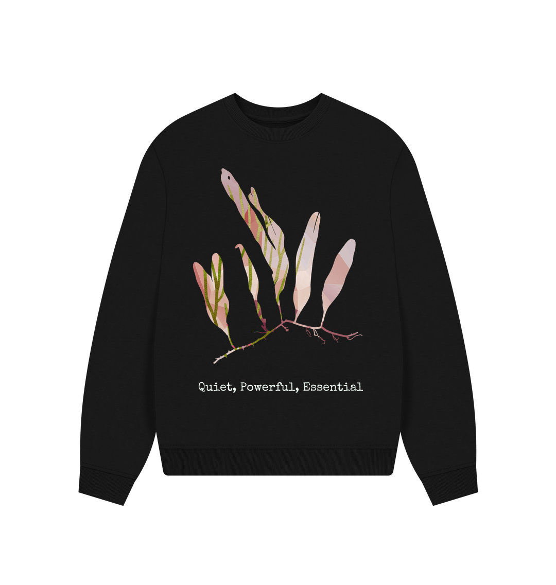 Black Printed Sweater Front