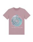 Mauve Printed Kids T-Shirt Front