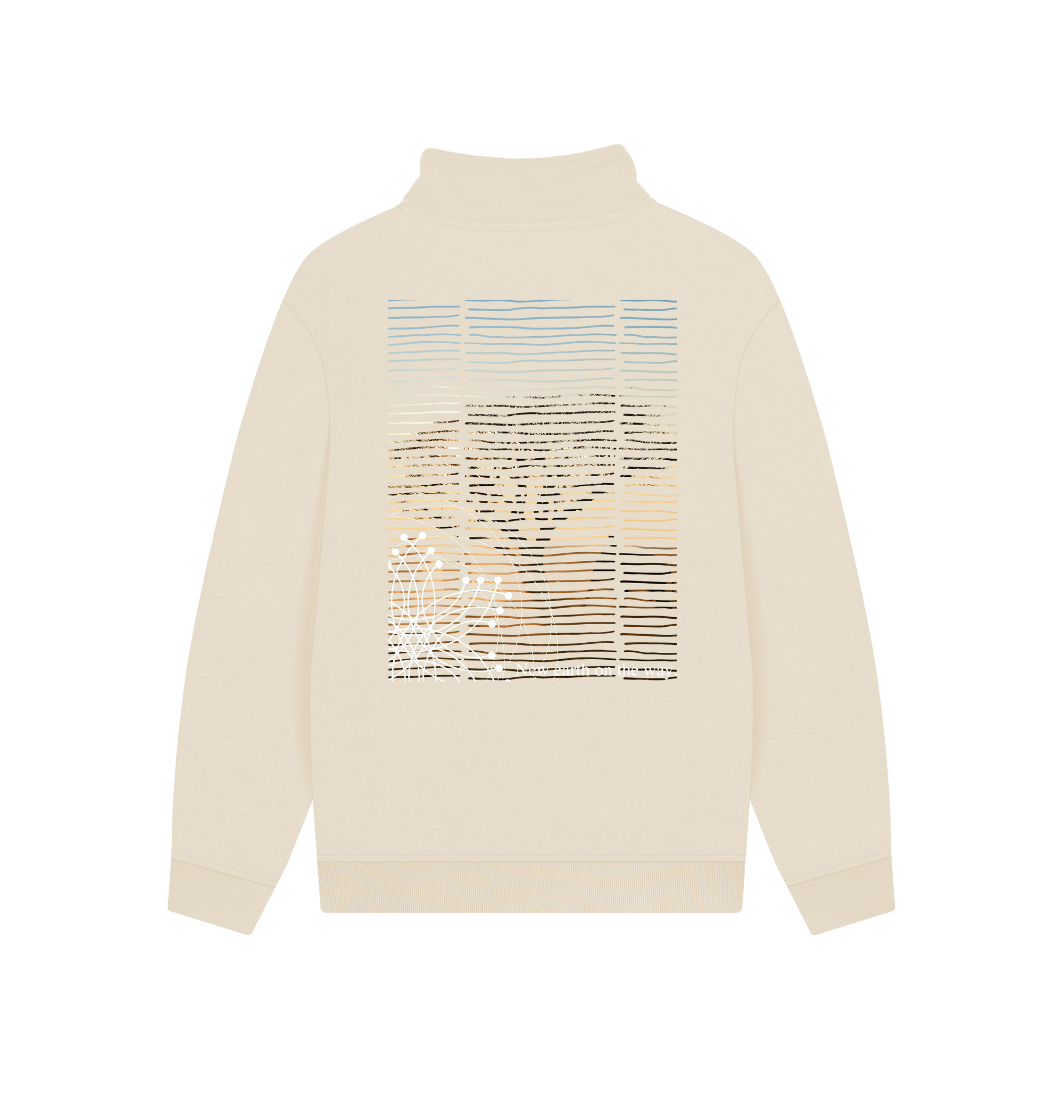 Oat Printed Sweater Back