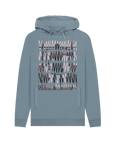 Stone Blue Printed Hoody Front