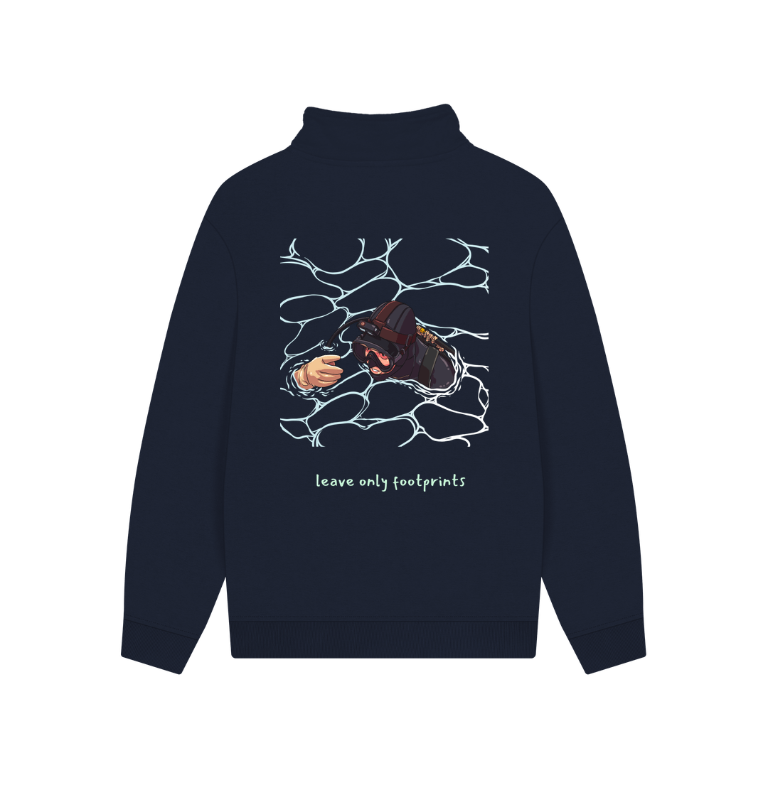 Navy Printed Sweater