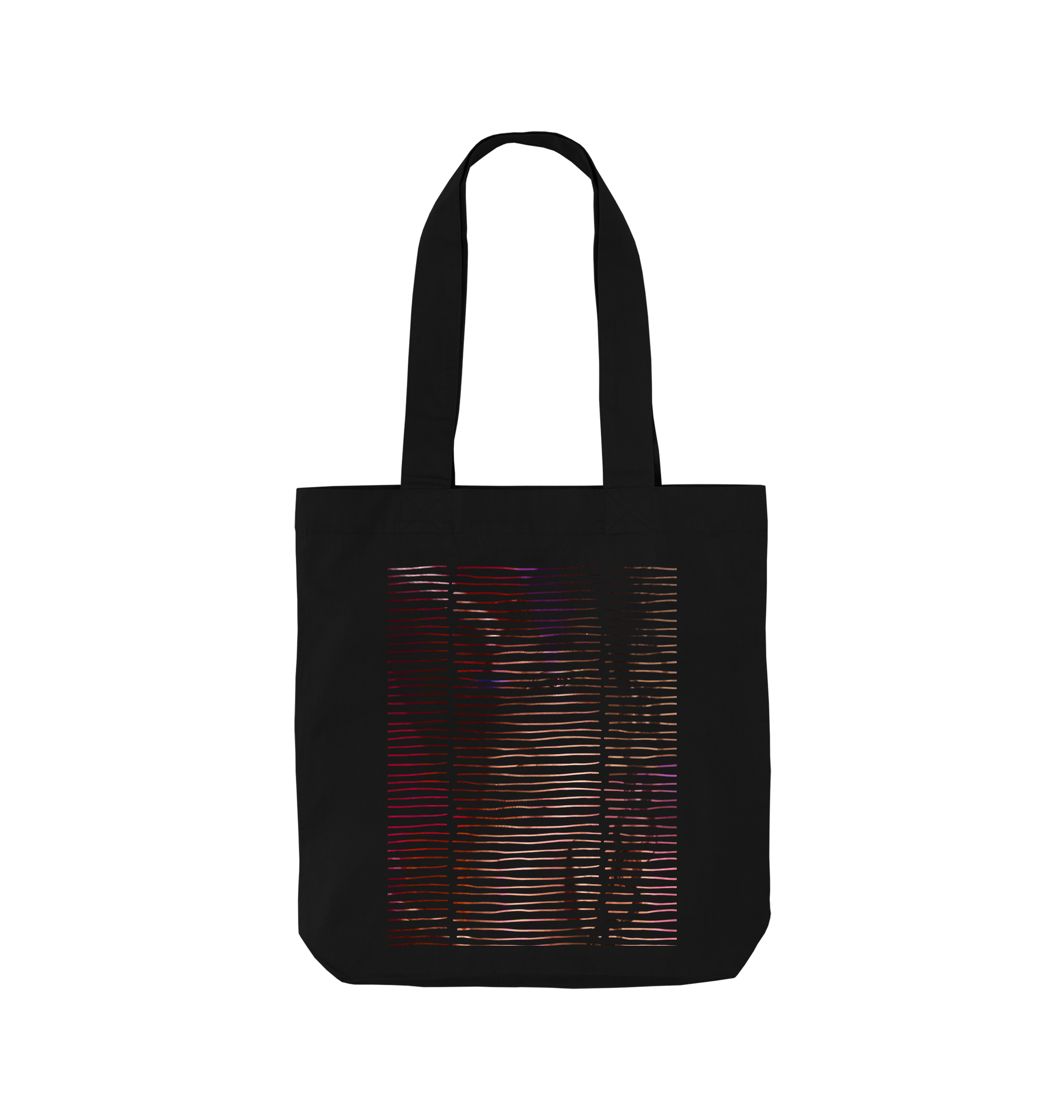 Black Printed Bag Front