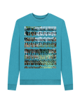 Ocean Blue Recycled Printed Sweater Front