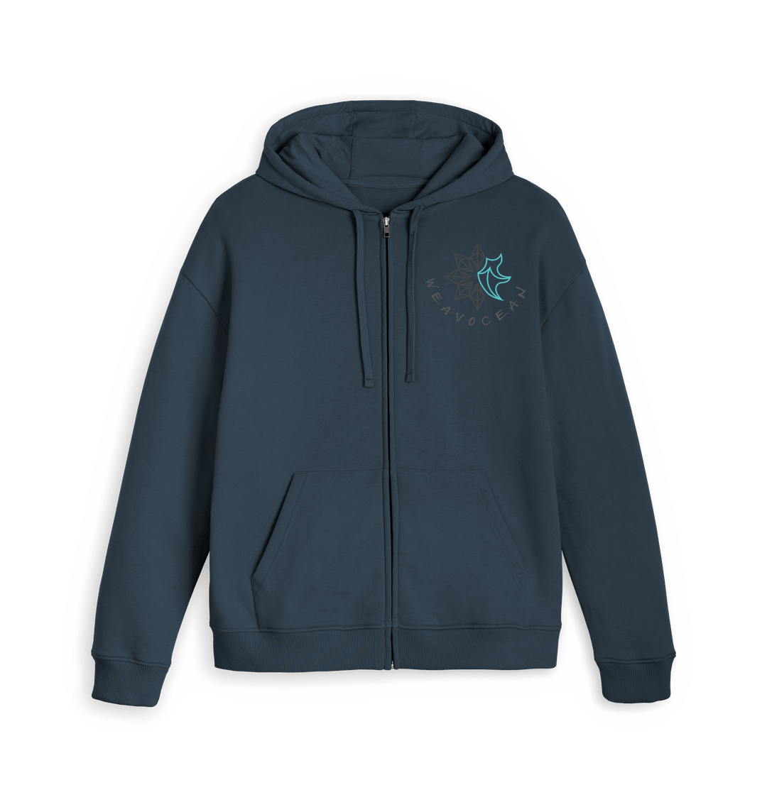 Navy Zip hoody Front