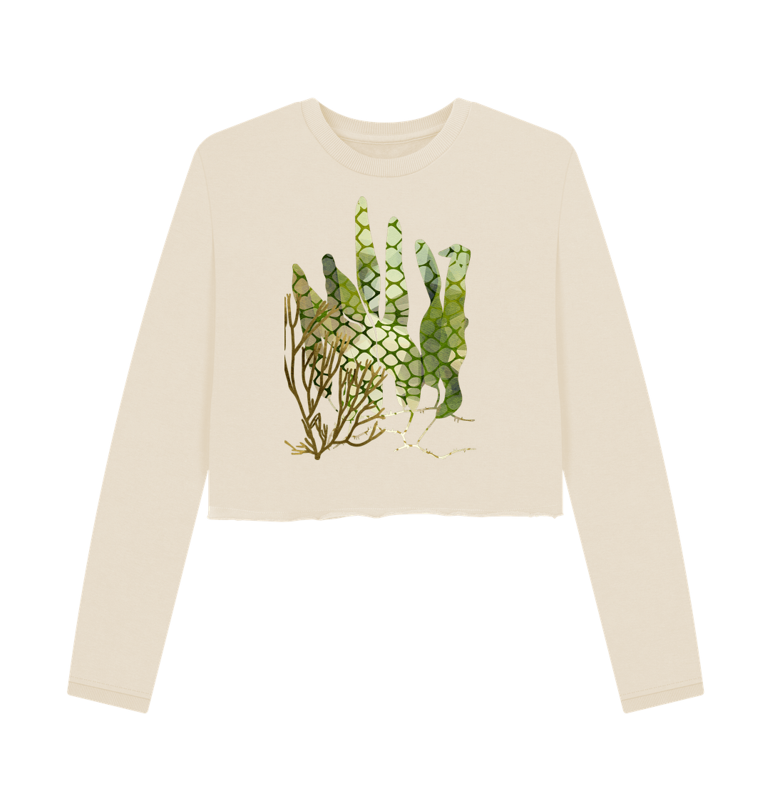 Oat Printed Boxy Jumpers Front
