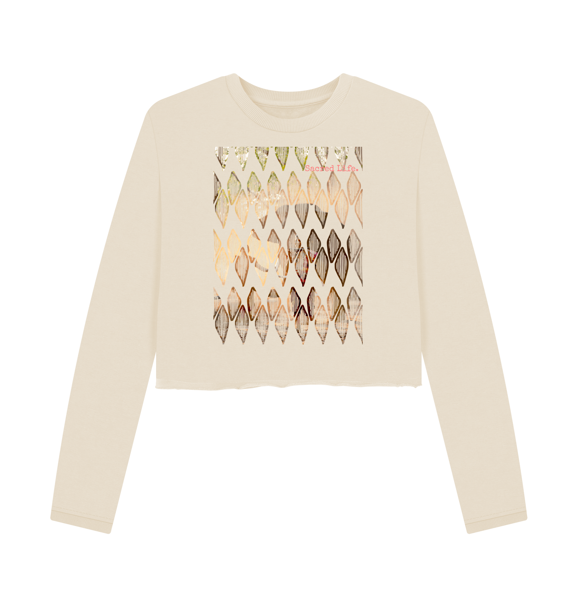 Oat Printed Boxy Jumpers Front
