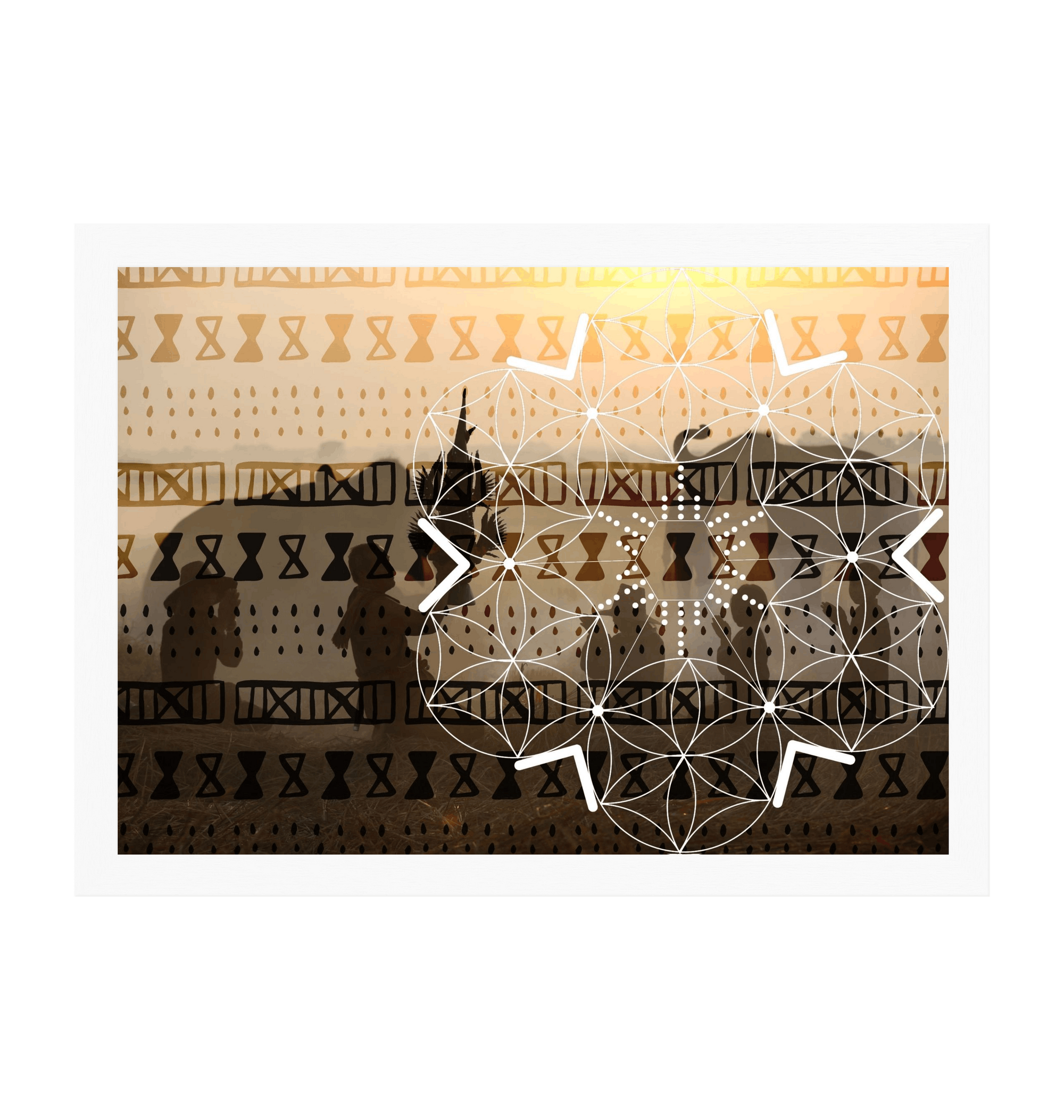 White Frame Framed art print Front