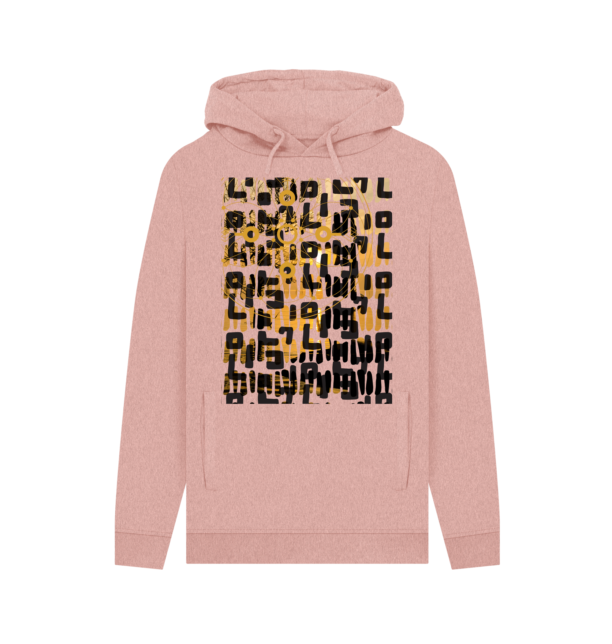 Sunset Pink Recycled Hoody Front
