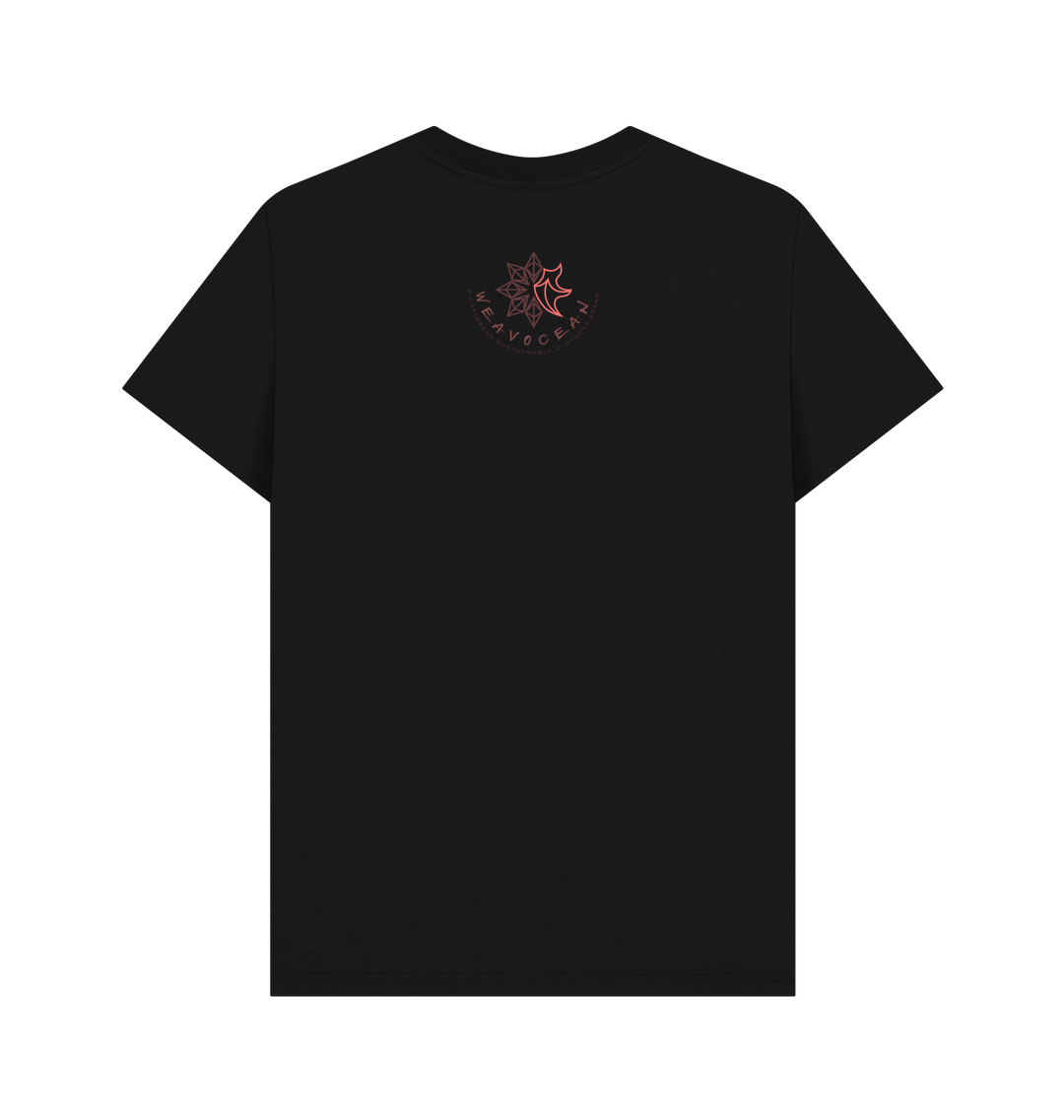 Black Printed T-shirt Back