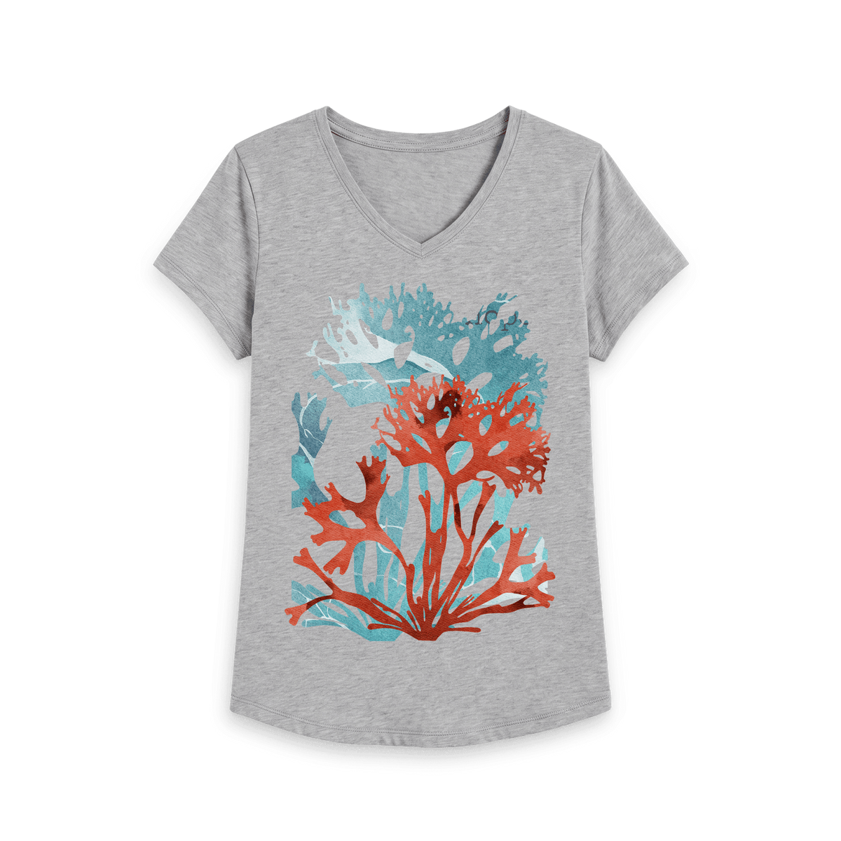 Athletic Grey Printed T-shirt Front