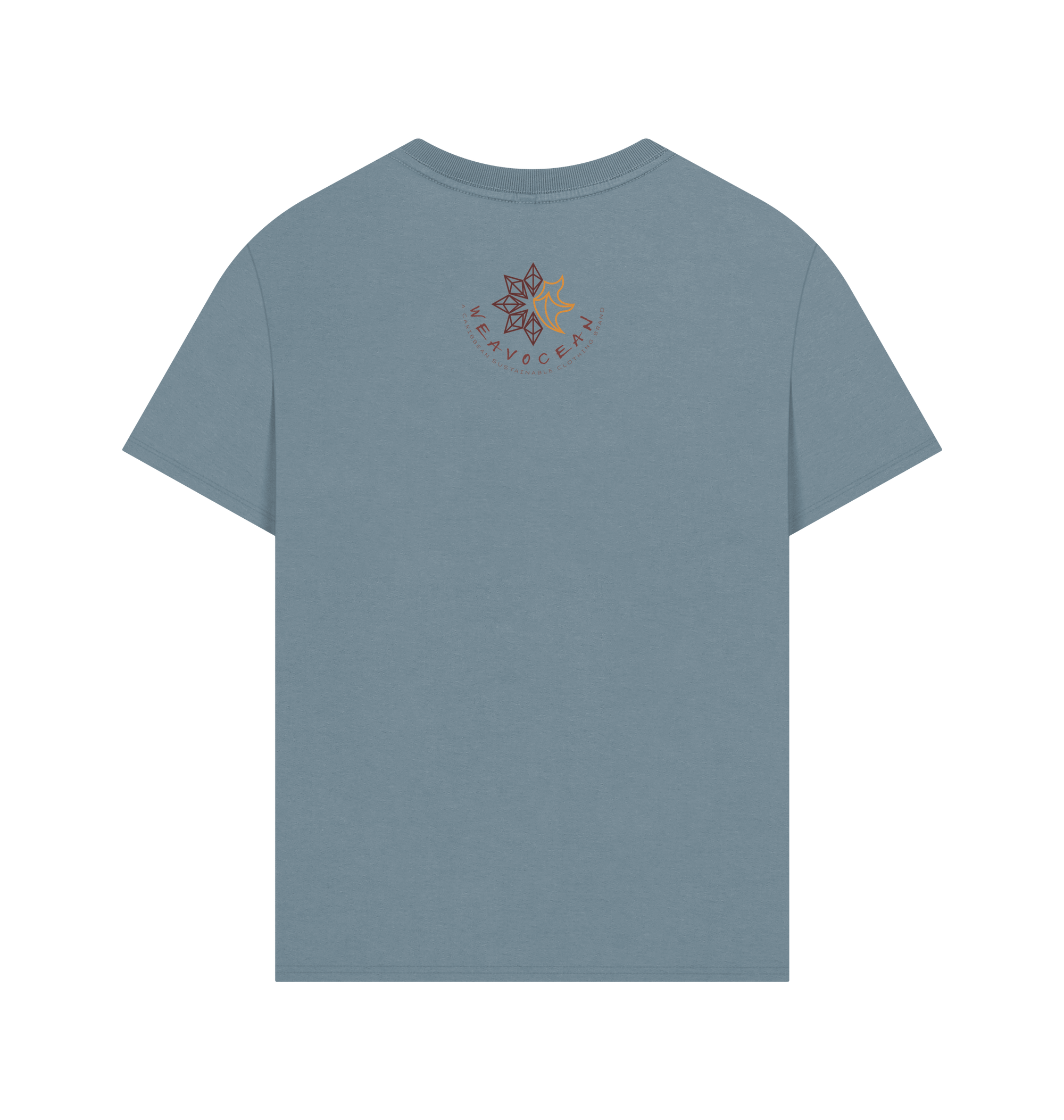 Stone Blue Printed T-shirt Back