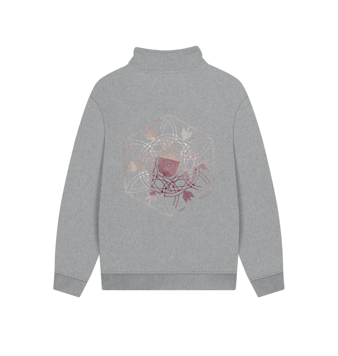 Athletic Grey Printed Sweater Back