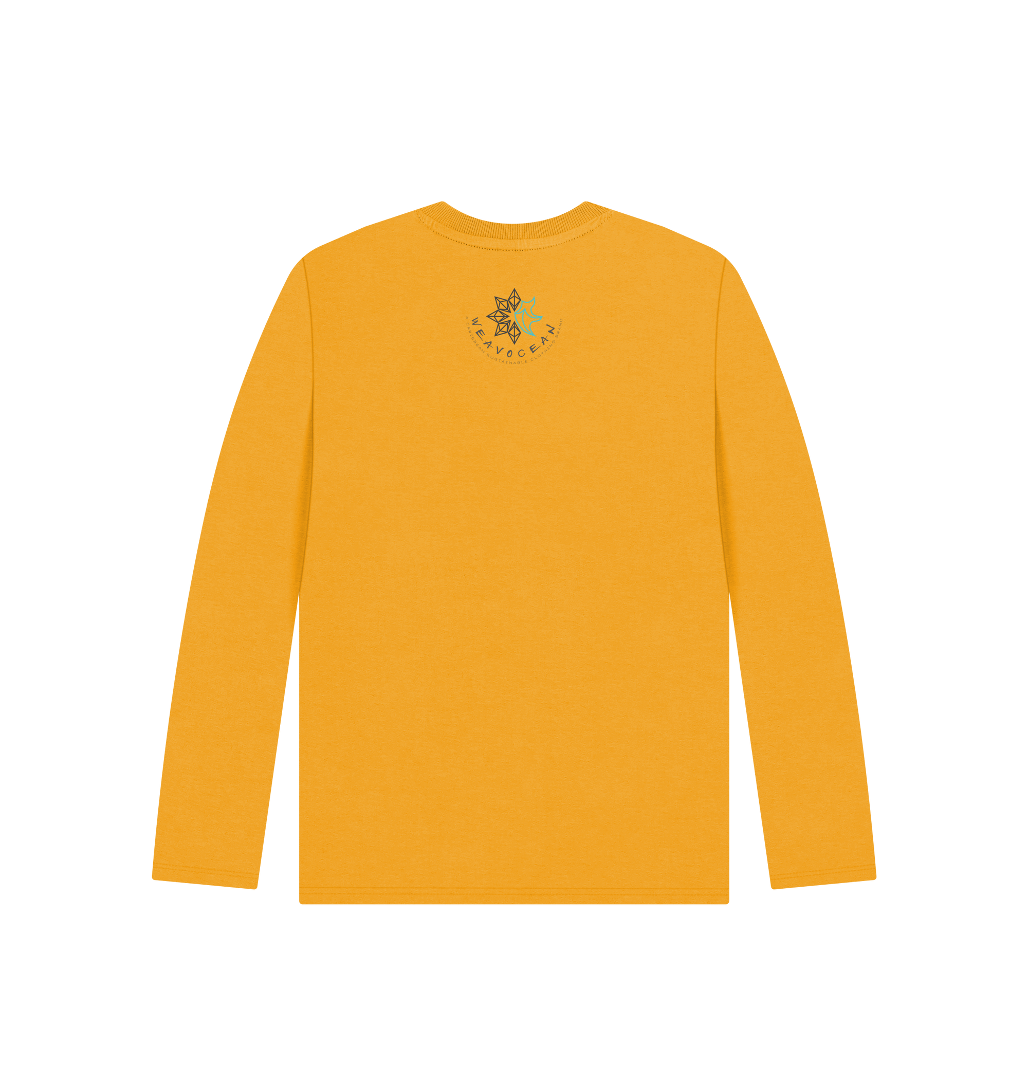 Mustard Printed Kids T-Shirt Back