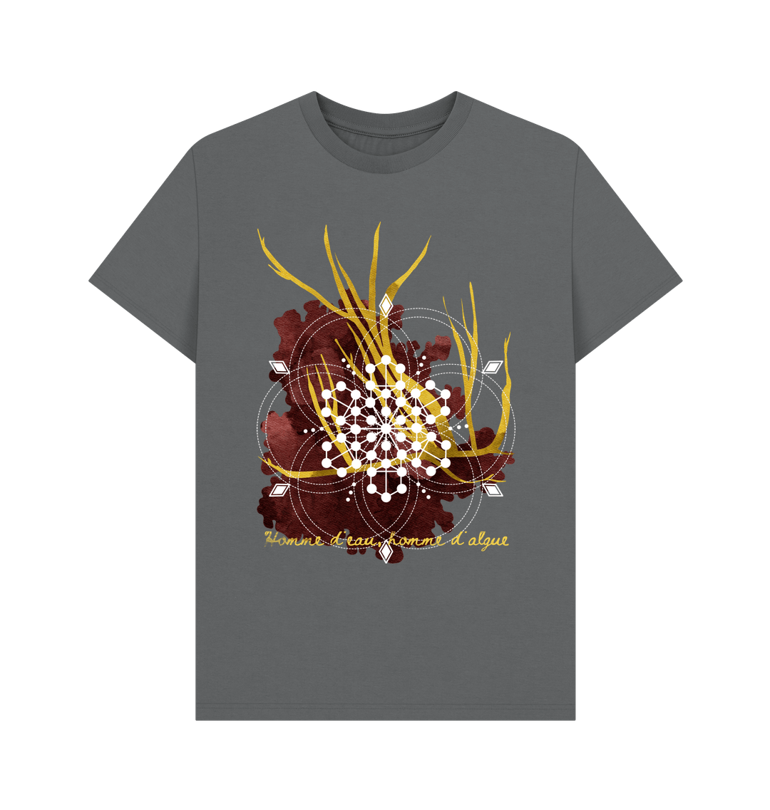 Slate Grey Printed T-shirt Front