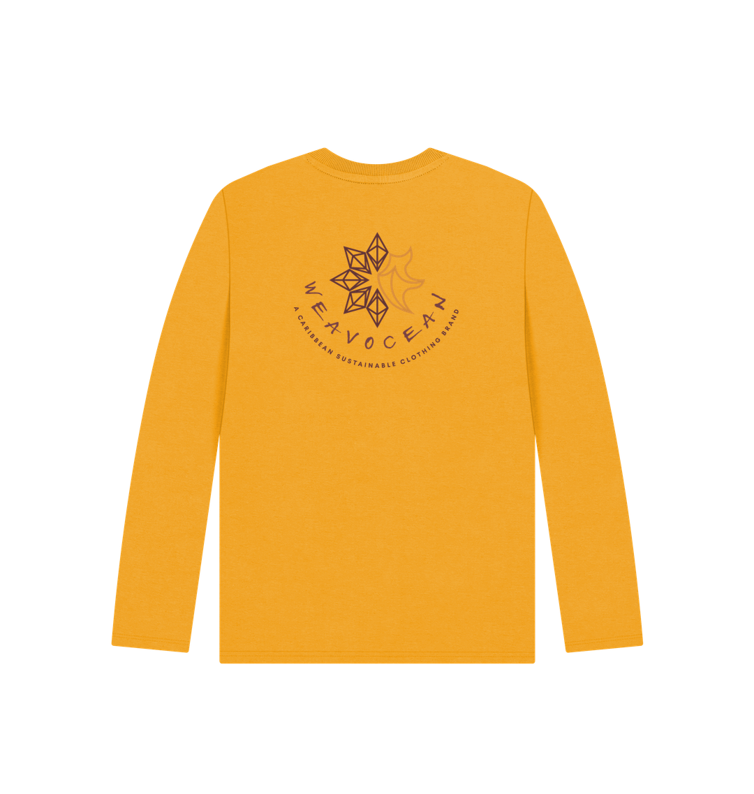 Mustard Printed Kids T-Shirt Back
