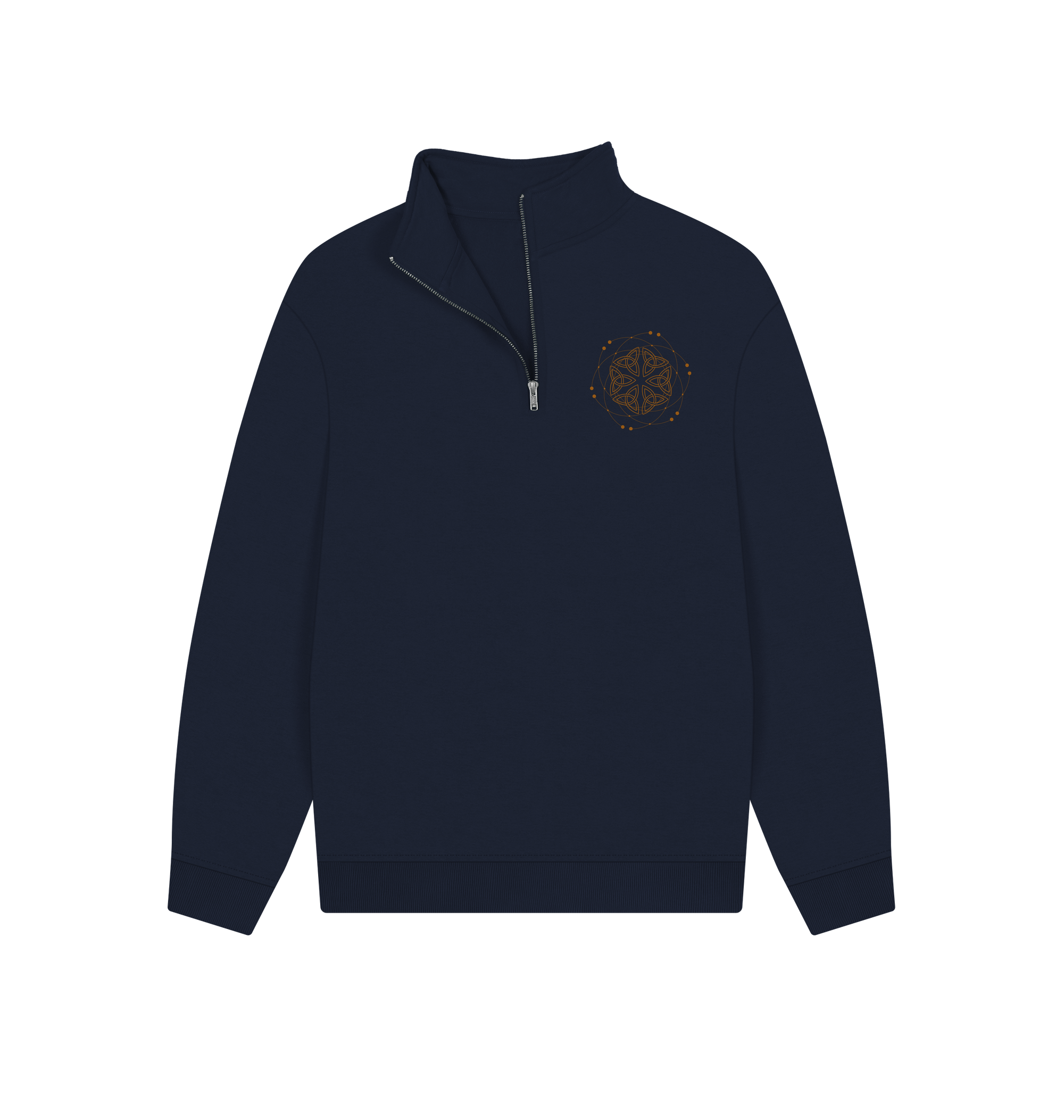 Navy Printed Sweater Front