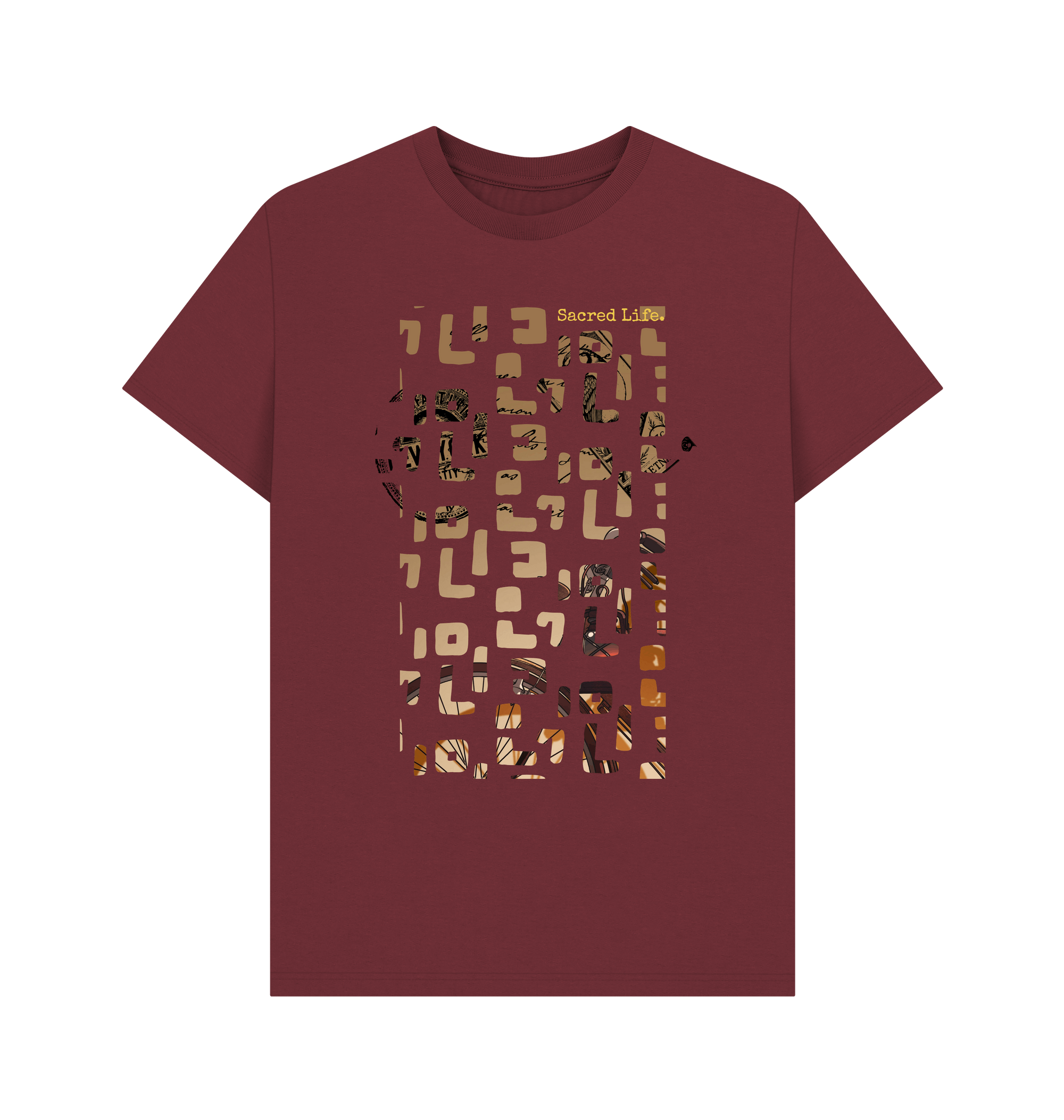 Red Wine Printed T-shirt Front