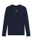 Navy Blue Printed Long Sleeve T Shirt Back