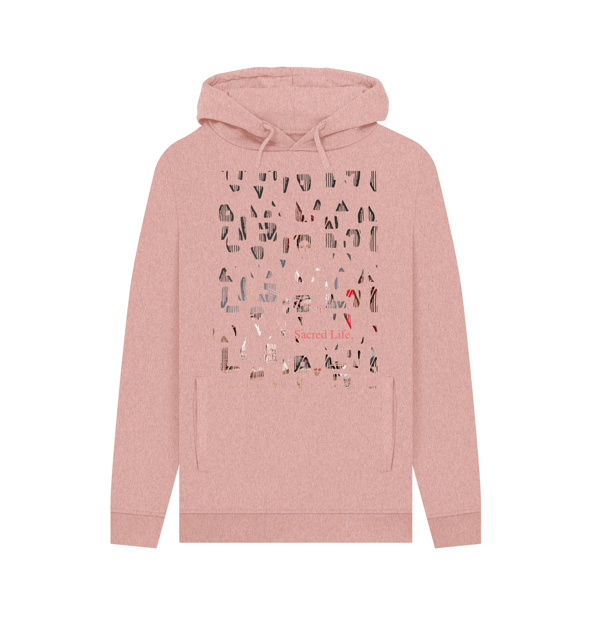 Sunset Pink Recycled Hoody Front