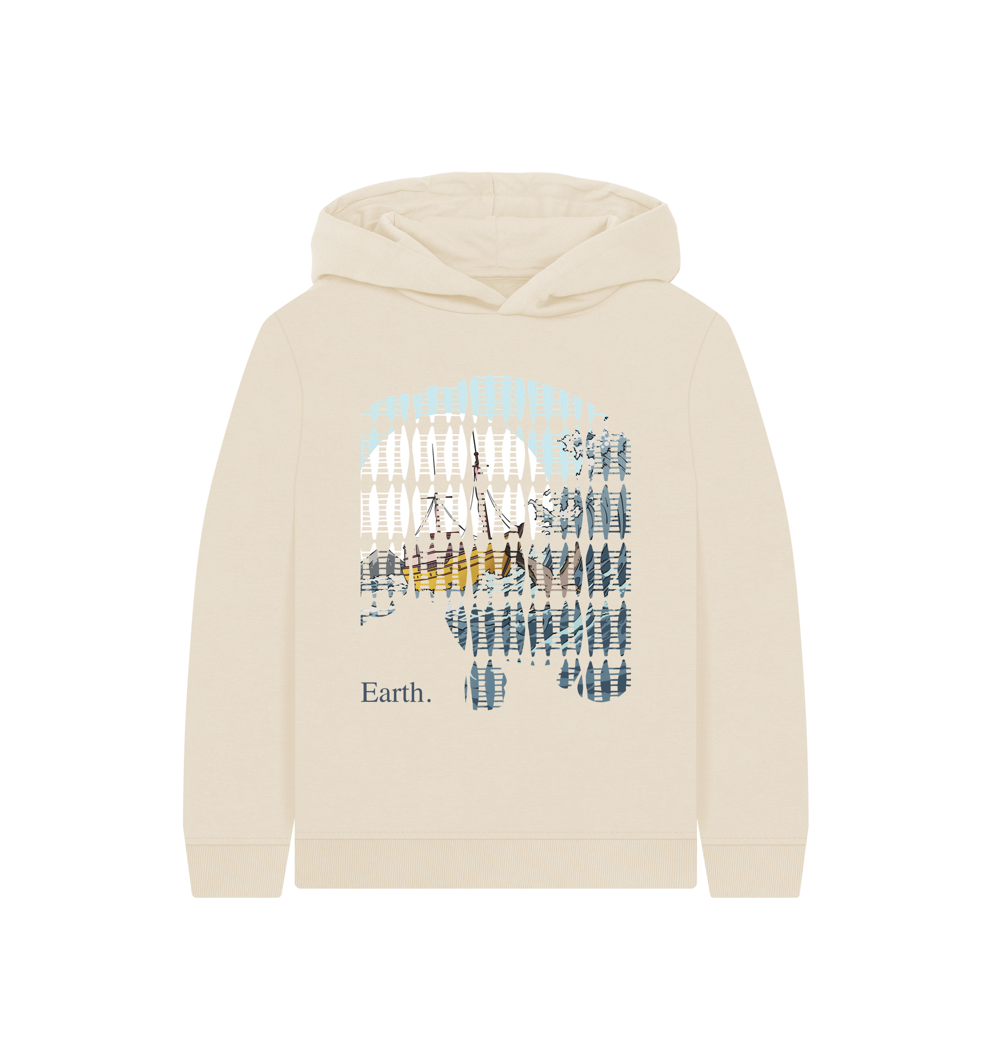 Oat Printed Kids Hoodie Front