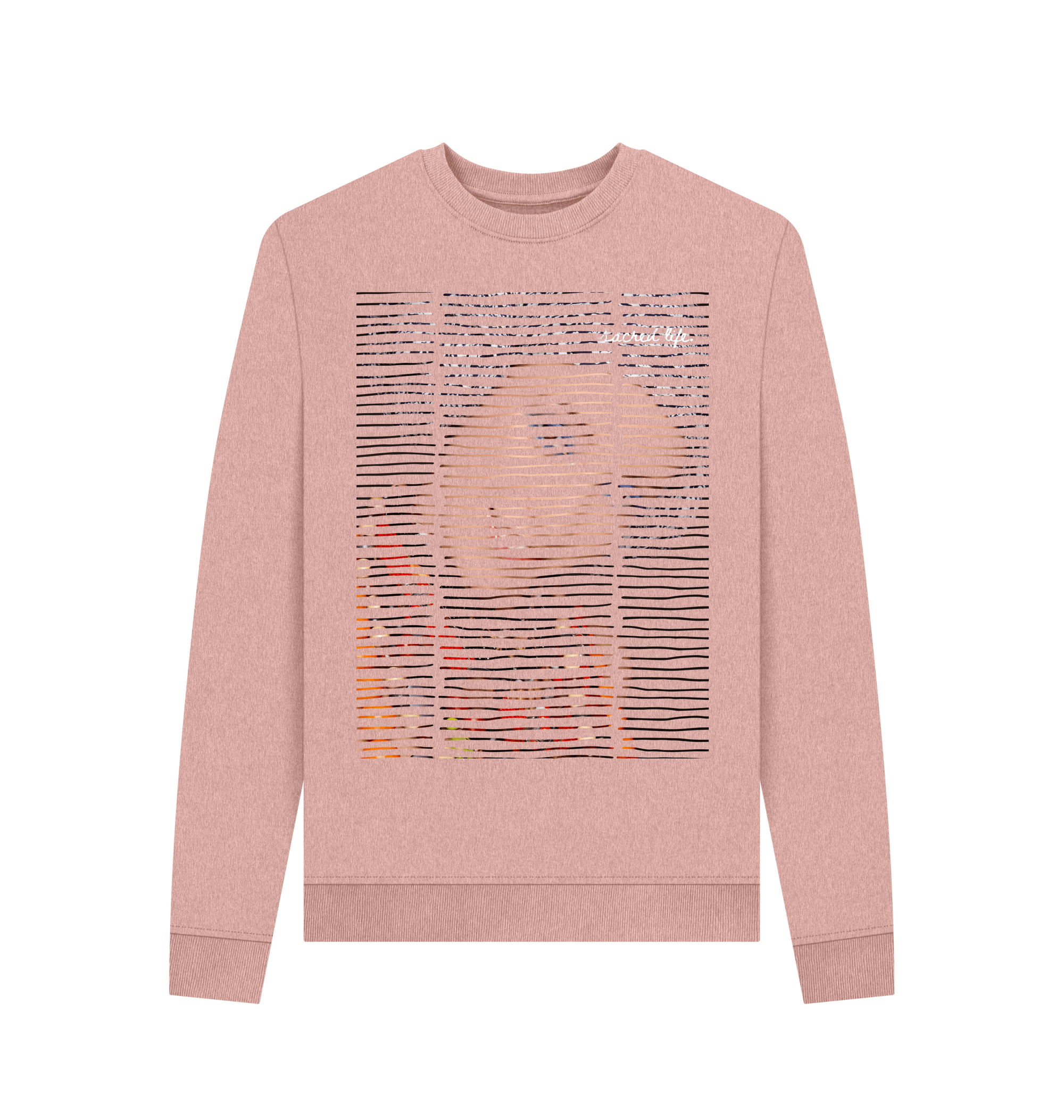 Sunset Pink Recycled Printed Sweater Front