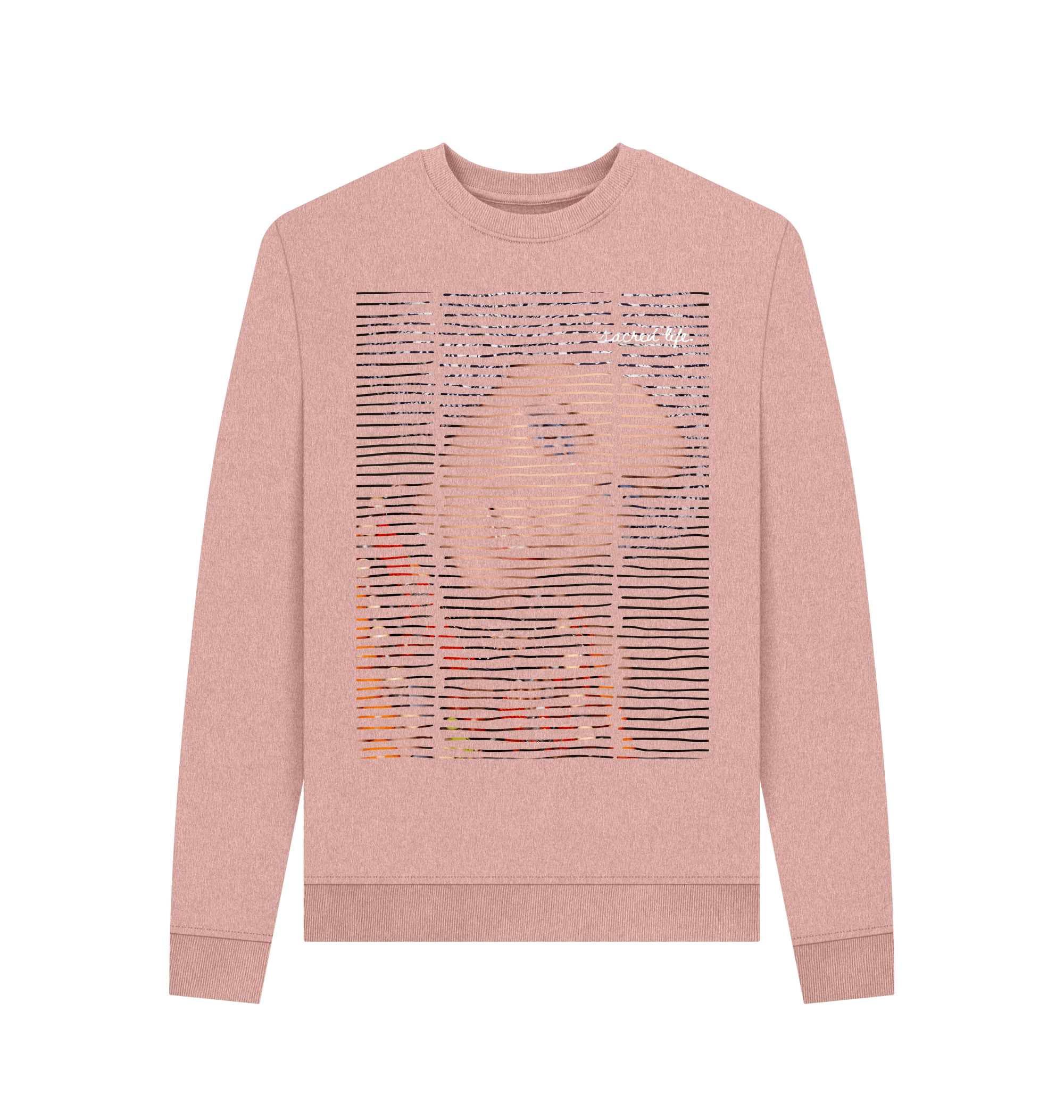 Sunset Pink Recycled Printed Sweater Front