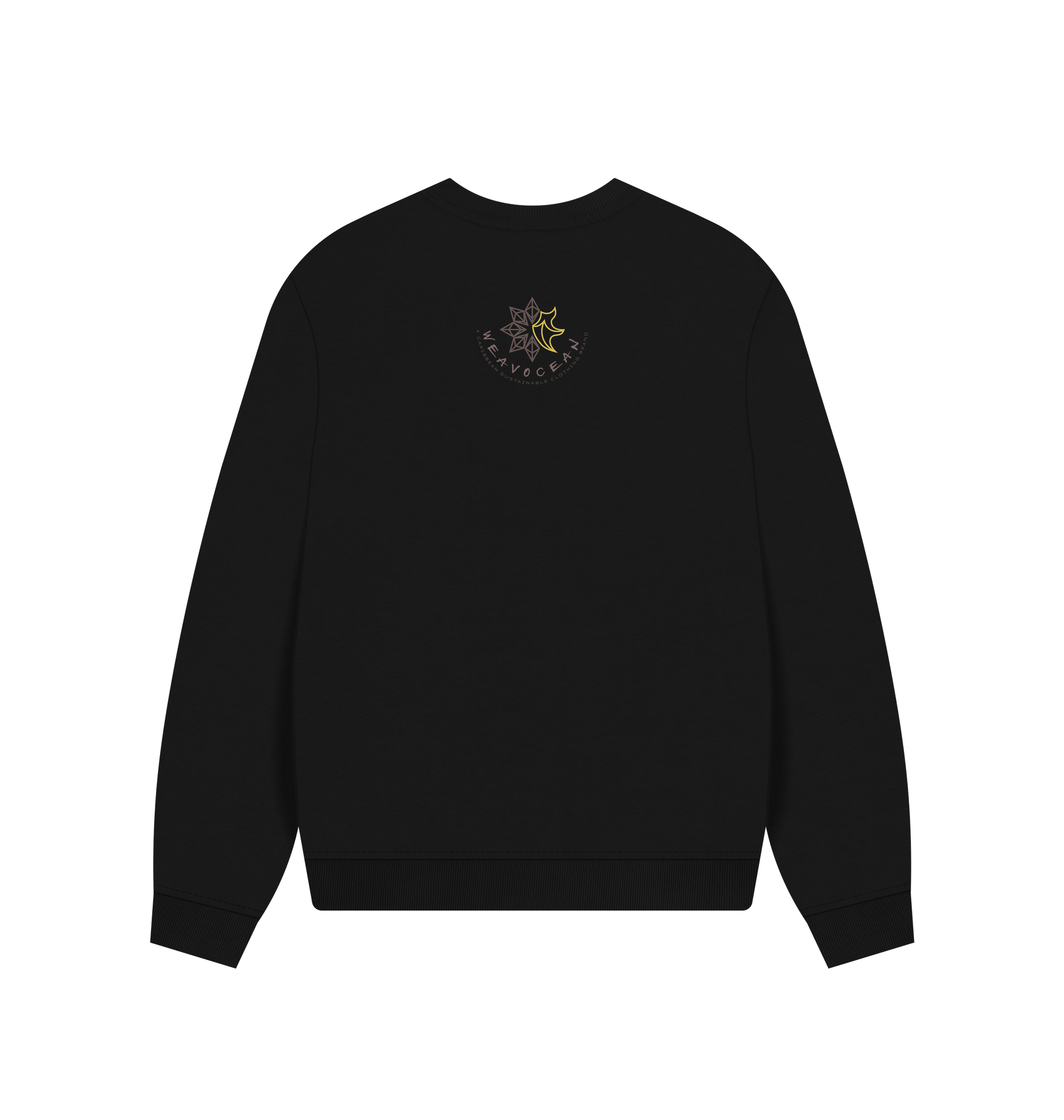 Black Printed Sweater Back