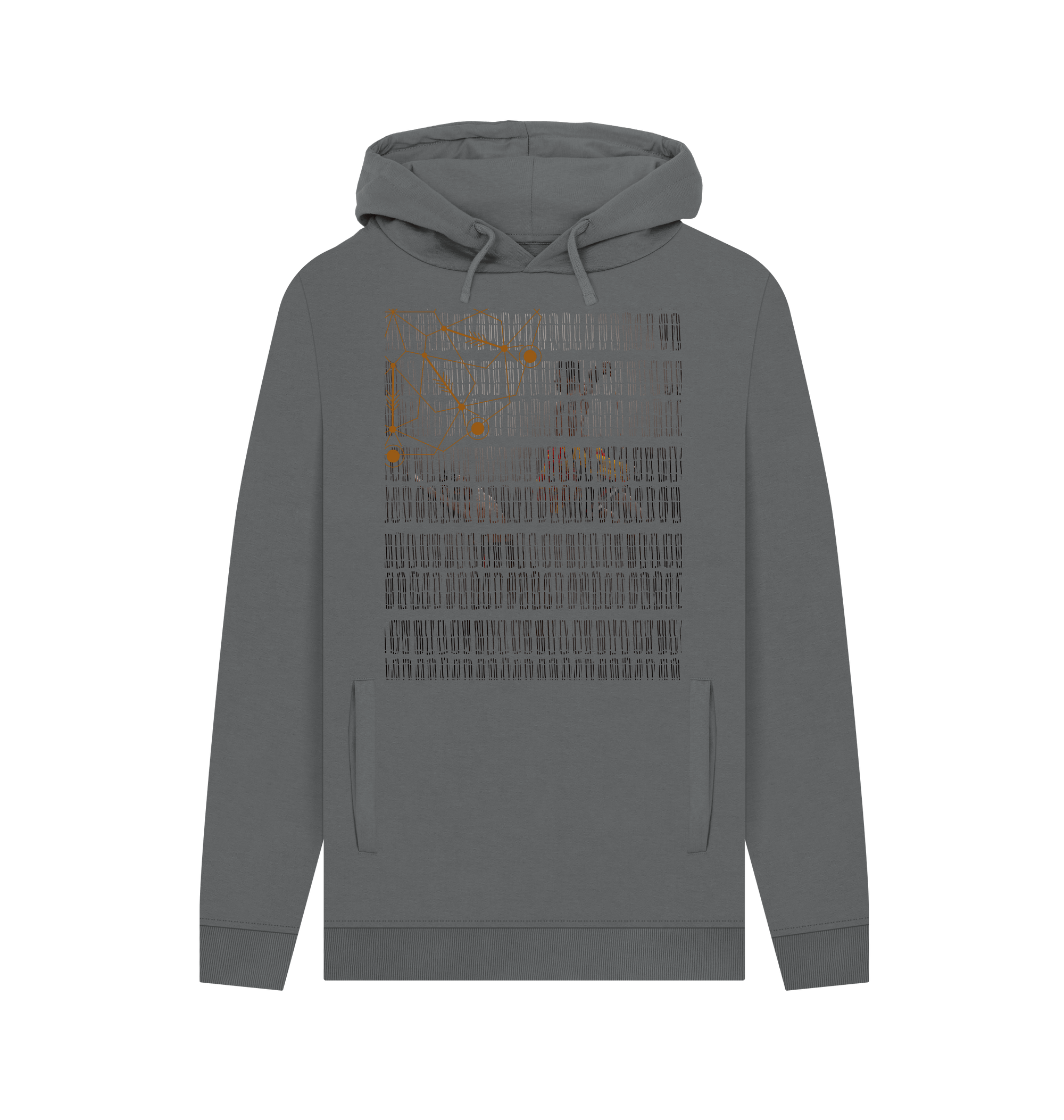 Slate Grey Printed Hoody Front