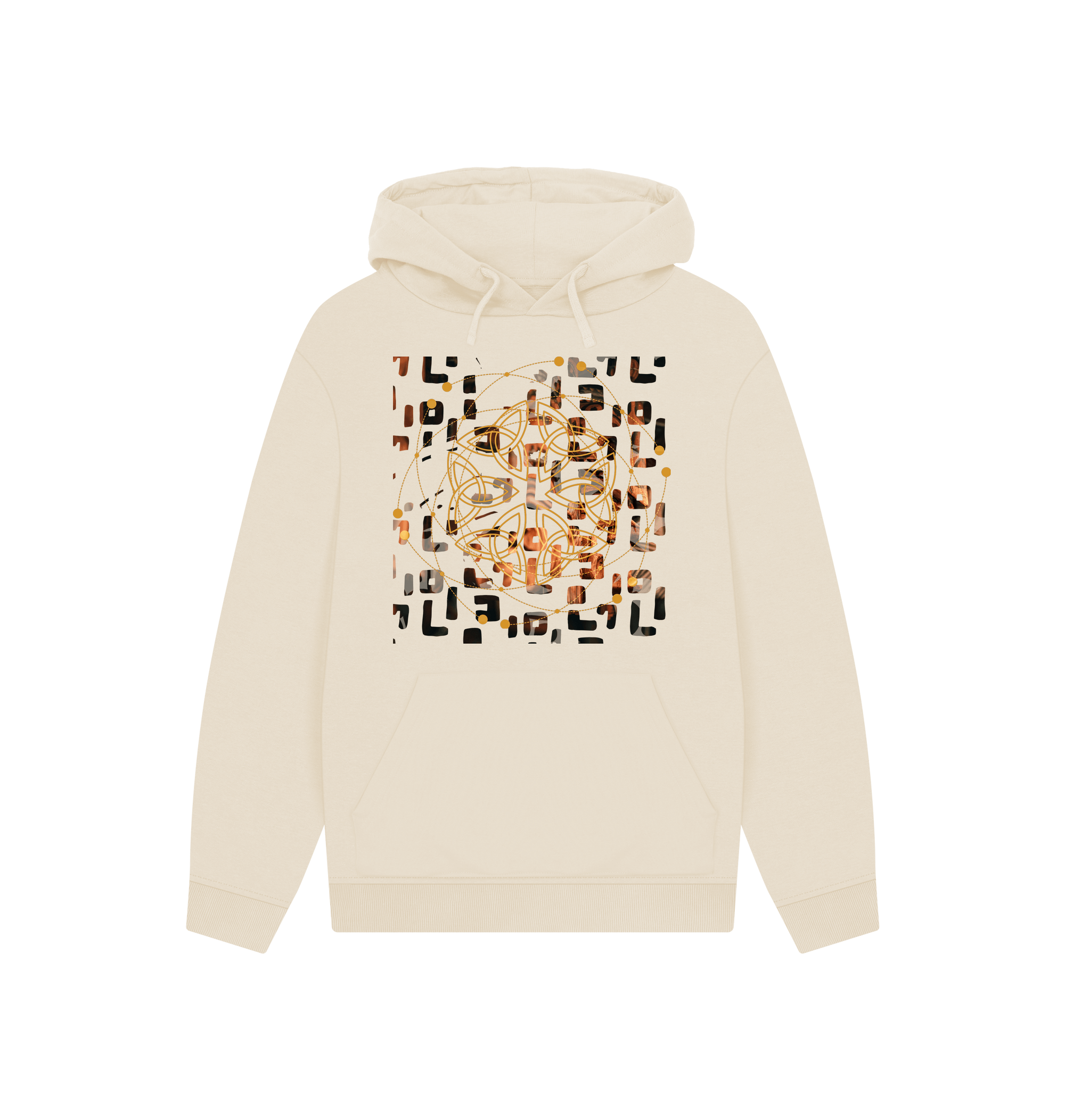 Oat Printed Hoody Front