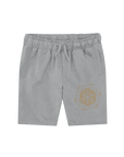Athletic Grey Printed Mens Shorts Front