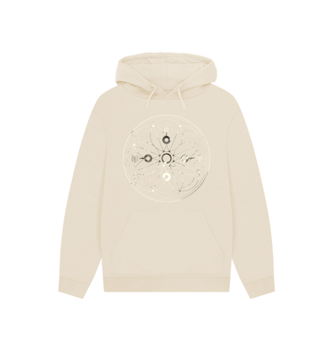 Oat Printed Hoody Front