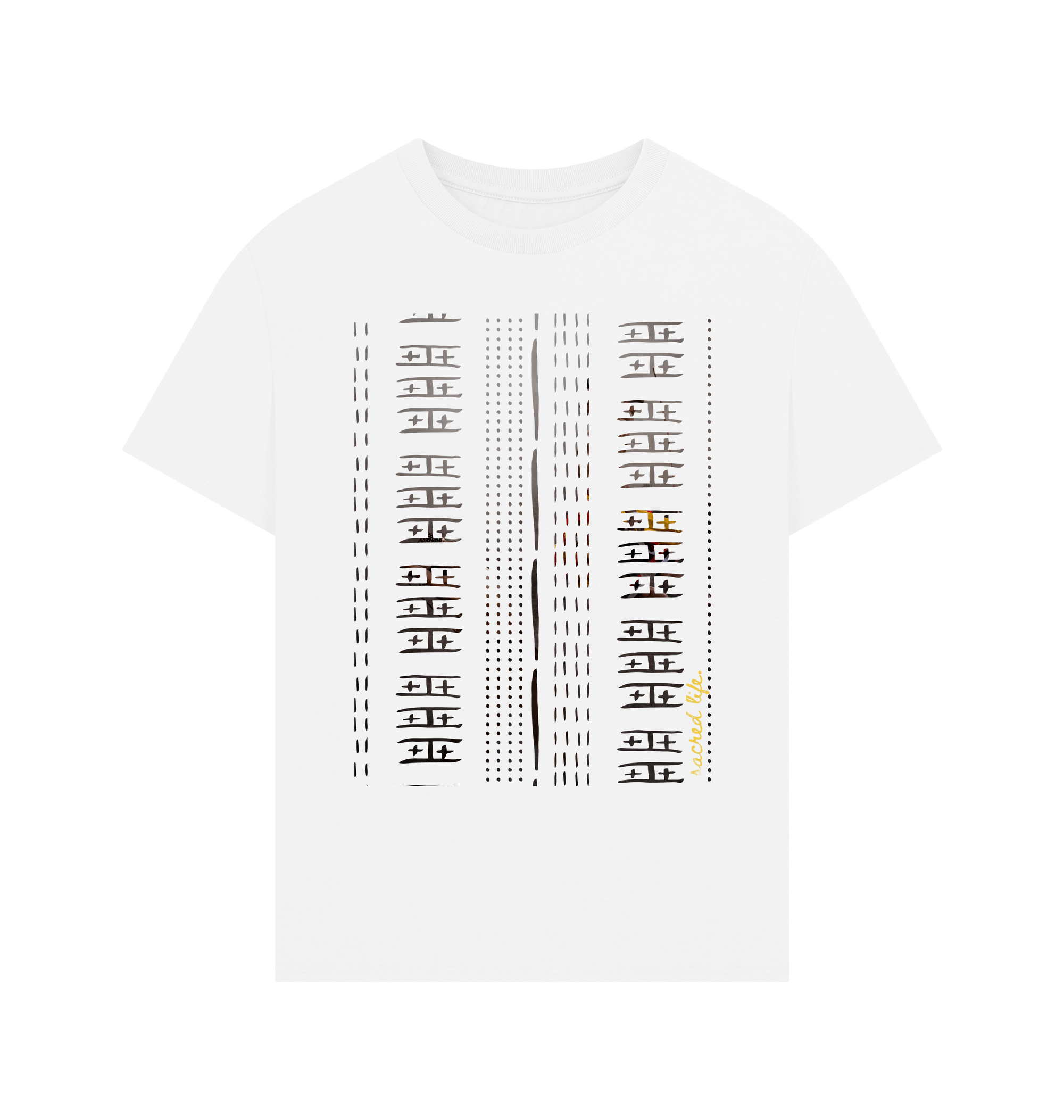 White Printed T-shirt Front