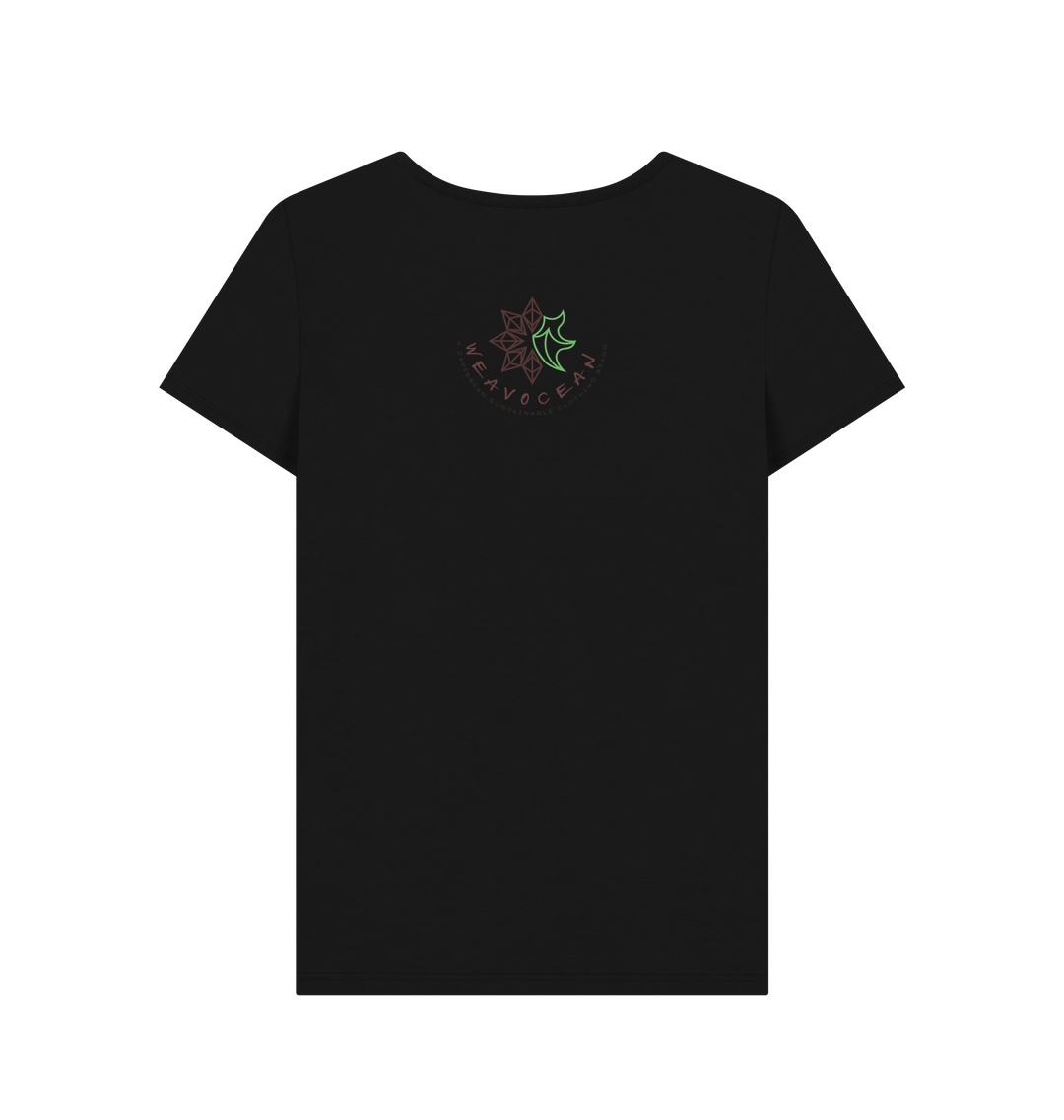 Black Printed T-shirt Back