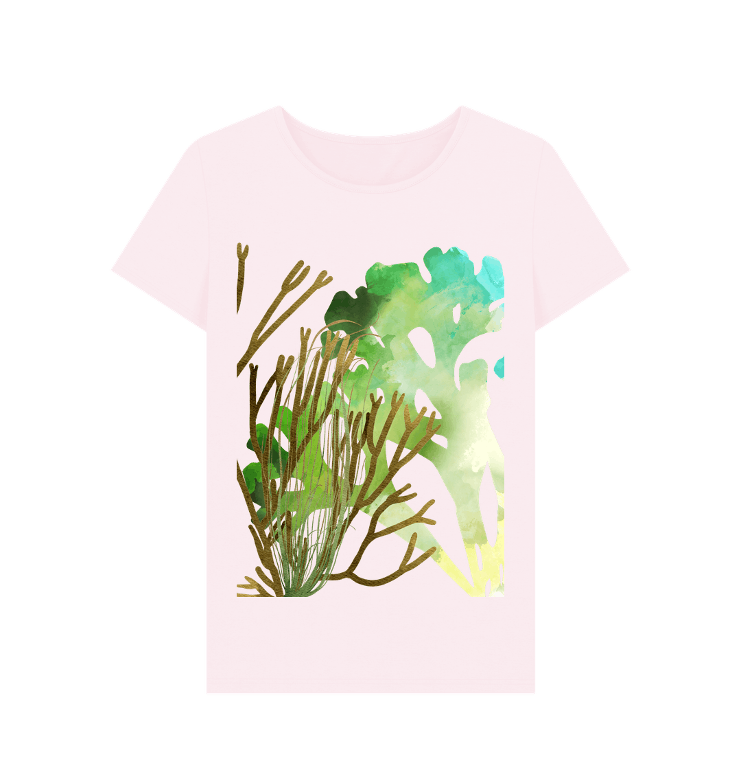 Pink Printed T-shirt Front