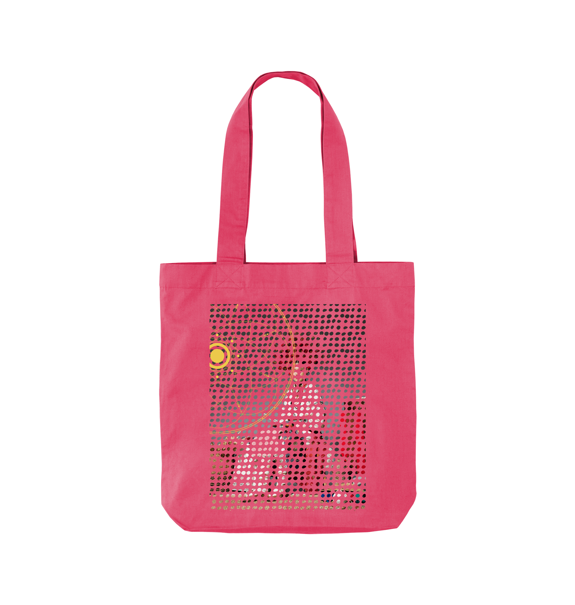 Raspberry Pink Printed Bag Front