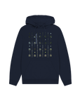 Navy Printed Hoody Front
